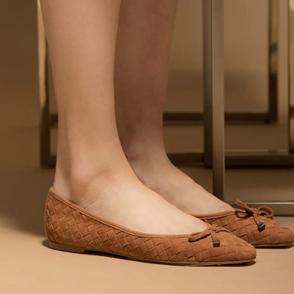 Paula Torres FLORENCE TERRACOTTA FLAT Size 8